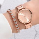 Elegant Women’s Quartz Watch & Bracelet Set