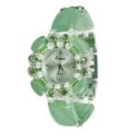 Light Luxury Jade Bracelet Women’s Watch – Diamond Encrusted - Image 3